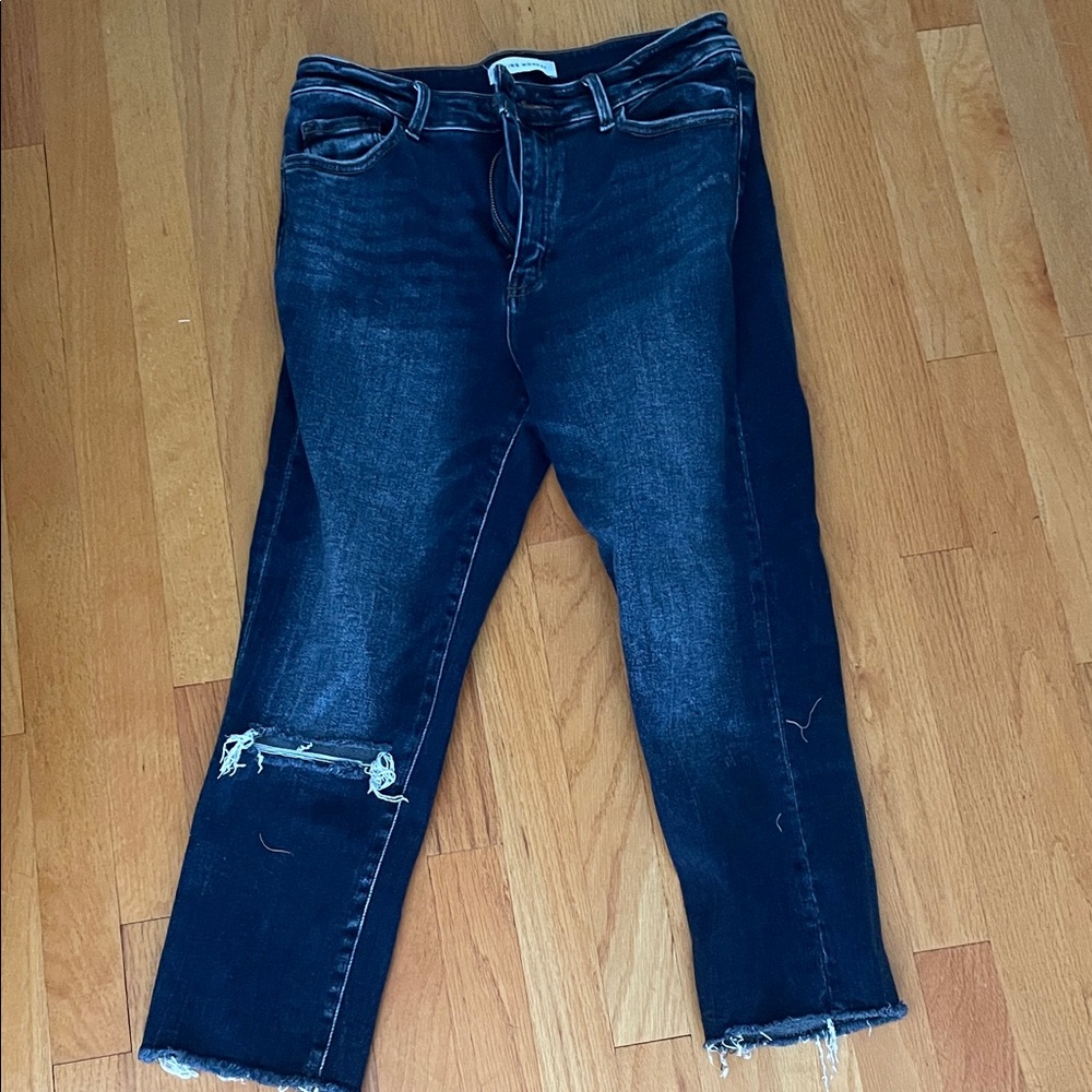 Flying Monkey Dark Blue Cropped Jeans
